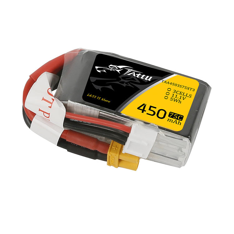 Tattu 11.1V 75C 3S 450mAh Lipo Battery Pack With XT30 Plug Tattu 11.1V 75C 3S 450mAh Lipo Battery Pack With XT30 Plug